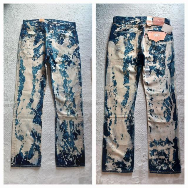 レア【Levi's 501】リーバイス★ド派手カッコいいブリーチ加工ボタンフライ☆ストレートデニムパンツW32L32イケオジお兄系 < ブランド レア【Levi's 501】リーバイス★ド派手カッコいいブリーチ加工ボタンフライ☆ストレートデニムパンツW32L32イケオジお兄系 < ブランドの