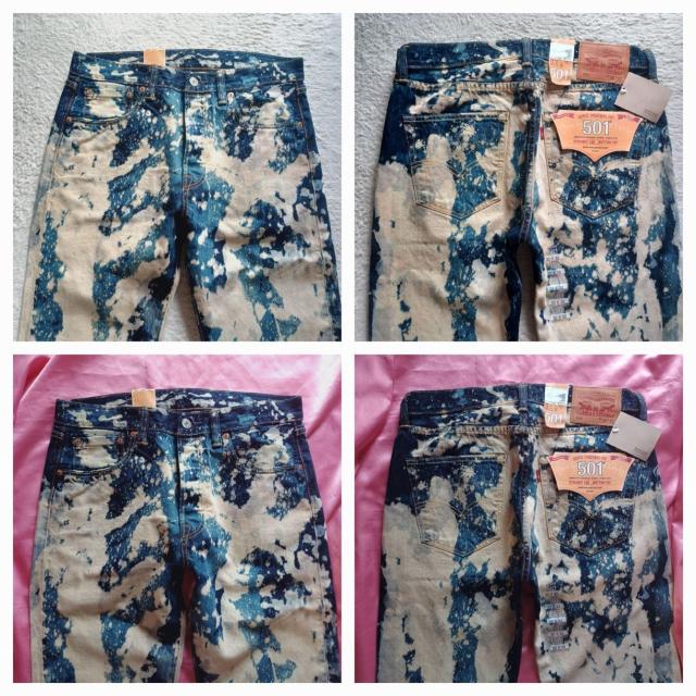 レア【Levi's 501】リーバイス★ド派手カッコいいブリーチ加工ボタンフライ☆ストレートデニムパンツW32L32イケオジお兄系 < ブランド レア【Levi's 501】リーバイス★ド派手カッコいいブリーチ加工ボタンフライ☆ストレートデニムパンツW32L32イケオジお兄系 < ブランドの
