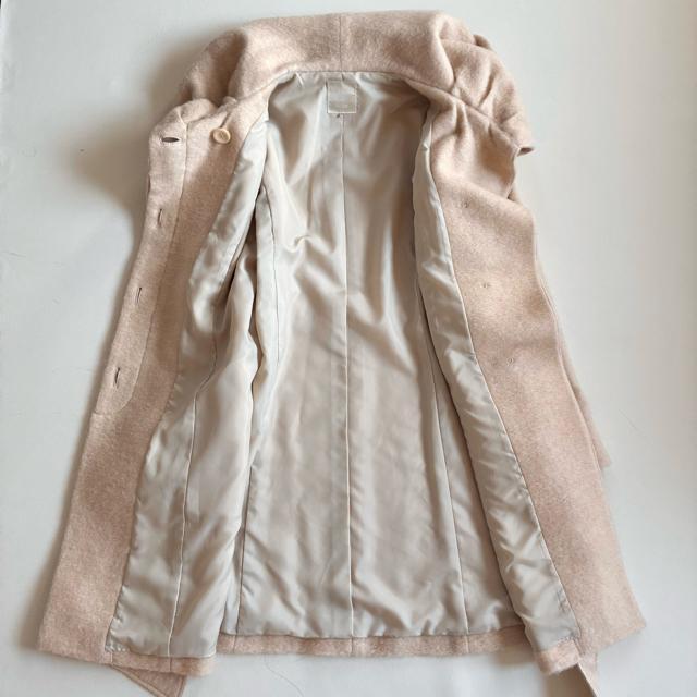 ◆美品◆ラーモワールドゥリュクス◆モヘヤ混ウールコート◆フード◆アイボリー◆L < 女性ファッション ◆美品◆ラーモワールドゥリュクス◆モヘヤ混ウールコート◆フード◆アイボリー◆L < 女性ファッションの