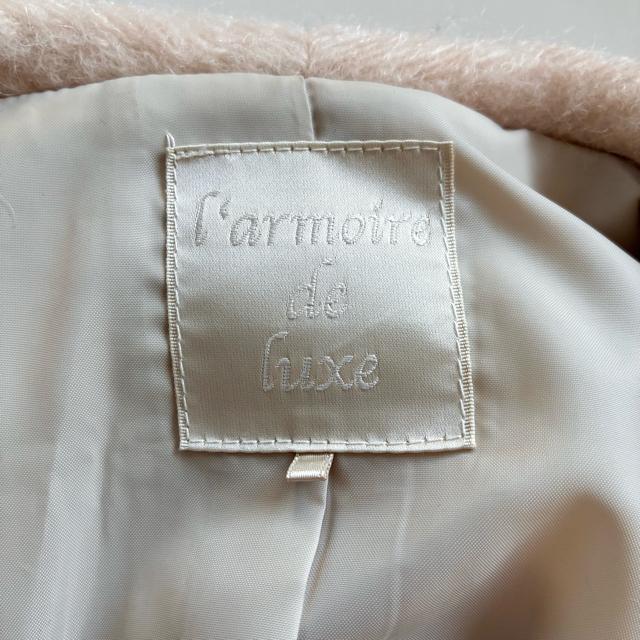 ◆美品◆ラーモワールドゥリュクス◆モヘヤ混ウールコート◆フード◆アイボリー◆L < 女性ファッション ◆美品◆ラーモワールドゥリュクス◆モヘヤ混ウールコート◆フード◆アイボリー◆L < 女性ファッションの