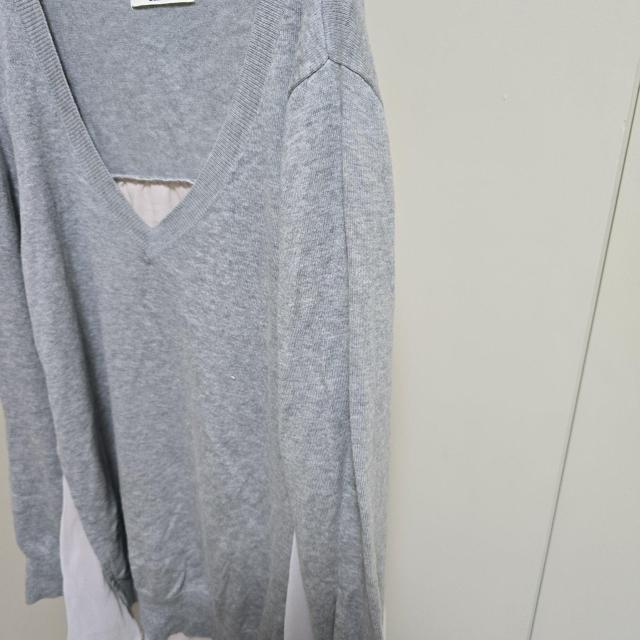 スナイデル snidel シフォン切り替えニット チュニック グレー 1426 < ブランド スナイデル snidel シフォン切り替えニット チュニック グレー 1426 < ブランドの