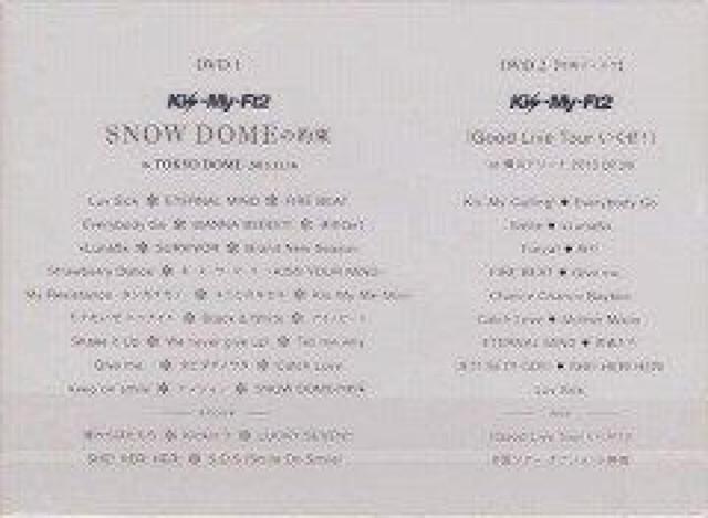 Kis-My-Ft2SNOW DOME̖IN TOKYO DOMEՁJ  ^gObY 