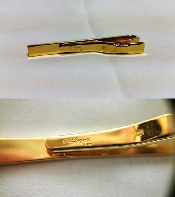 正規 入手困難 S.T.Dupont デュポン Dロゴ ブラック×ゴールドネクタイピン黒 < 男性ファッション  正規 入手困難 S.T.Dupont デュポン Dロゴ ブラック×ゴールドネクタイピン黒 < 男性ファッションの