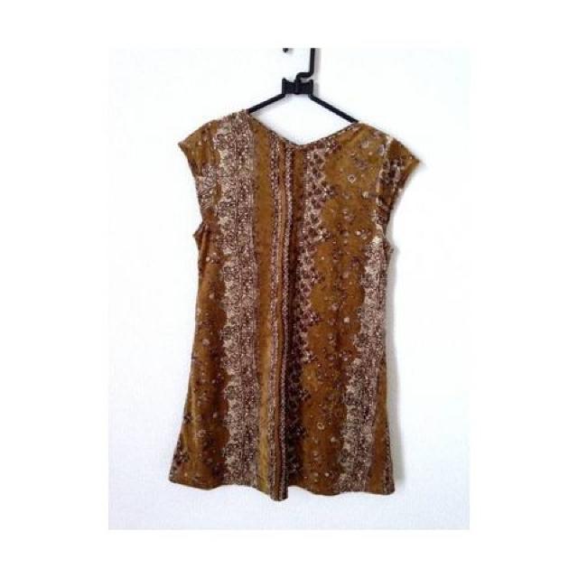 ZAMPA◆ベロア レトロ クラシック 花柄 チュニック ワンピース M < 女性ファッション  ZAMPA◆ベロア レトロ クラシック 花柄 チュニック ワンピース M < 女性ファッションの