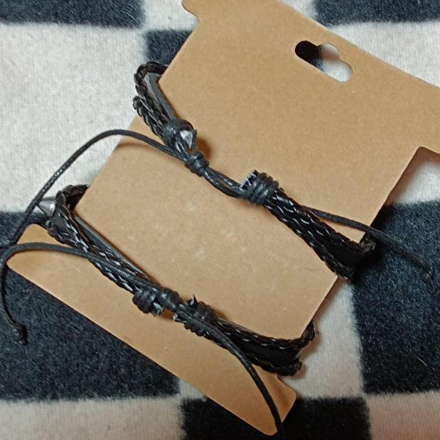 新品★スカル★合皮ブレス2点セット/B < 男性アクセサリー/時計  新品★スカル★合皮ブレス2点セット/B < 男性アクセサリー/時計の