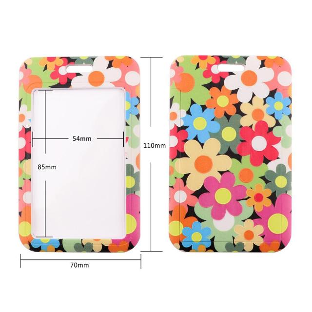 新品 カラフルでポップな花柄 IDカードホルダーケース < 女性ファッション  新品 カラフルでポップな花柄 IDカードホルダーケース < 女性ファッションの