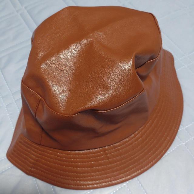 ブラウン 合皮製帽子 新品未使用 < 女性ファッション  ブラウン 合皮製帽子 新品未使用 < 女性ファッションの