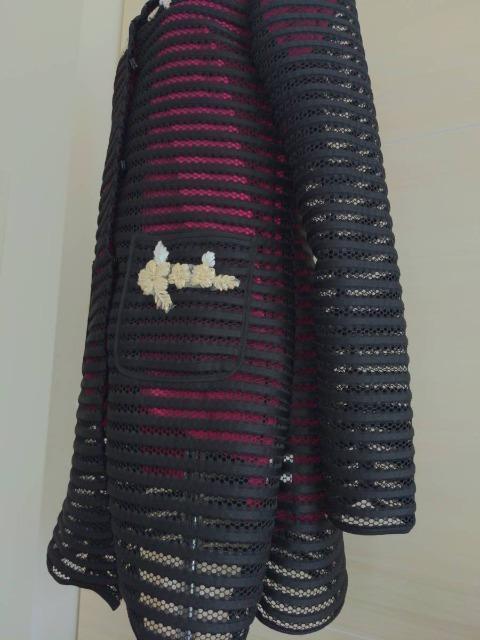 ゆうパック送料込み■MENGBARTER■MENG BARTER■花柄刺繍ノーカラージャケットコート■サイズL■ブラック < 女性ファッション  ゆうパック送料込み■MENGBARTER■MENG BARTER■花柄刺繍ノーカラージャケットコート■サイズL■ブラック < 女性ファッションの