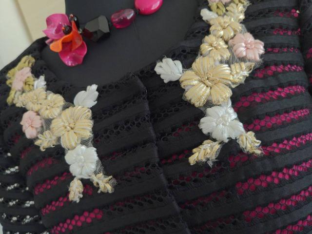 ゆうパック送料込み■MENGBARTER■MENG BARTER■花柄刺繍ノーカラージャケットコート■サイズL■ブラック < 女性ファッション  ゆうパック送料込み■MENGBARTER■MENG BARTER■花柄刺繍ノーカラージャケットコート■サイズL■ブラック < 女性ファッションの