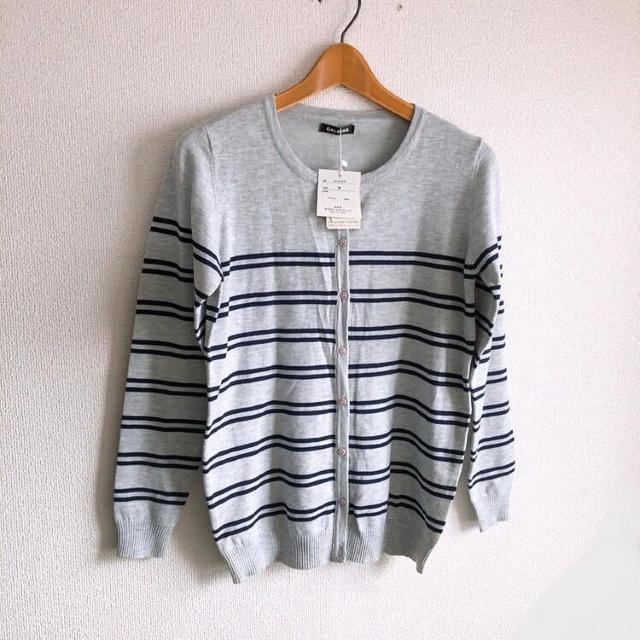 ◆新品!!GALSTAR/ギャルスター◆定番丸襟カーディガン★ネイビー×ボーダーM♪ < 女性ファッション  ◆新品!!GALSTAR/ギャルスター◆定番丸襟カーディガン★ネイビー×ボーダーM♪ < 女性ファッションの