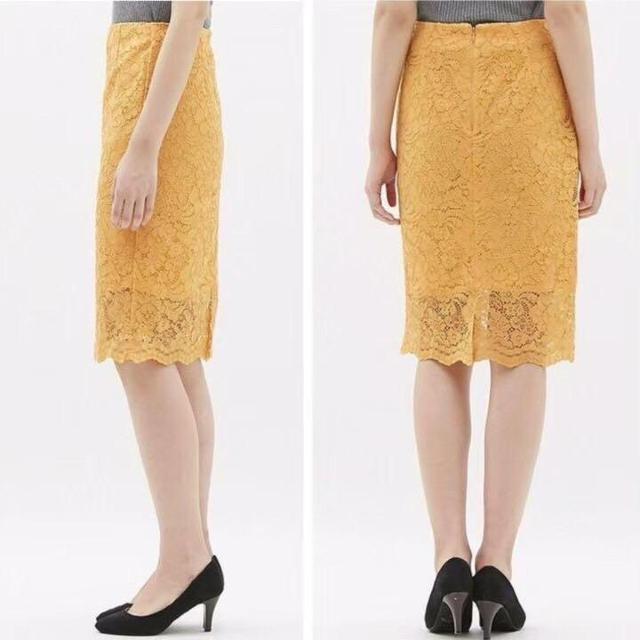 ◆GU/ジーユー◆毎年定番レースタイトスカート★オレンジM*秋コーデ美品♪ < ブランド  ◆GU/ジーユー◆毎年定番レースタイトスカート★オレンジM*秋コーデ美品♪ < ブランドの