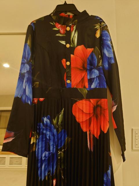 白黒ドット柄 シャツワンピース 長袖 Мサイズ < 女性ファッション  白黒ドット柄 シャツワンピース 長袖 Мサイズ < 女性ファッションの