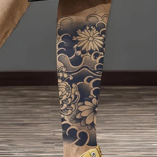 爆ヤス価格390円★女性と男性のためのブラック・トライバルウェーブ・トーテム・アームバンド 偽タトゥーステッカー - 腕、大腿部 < 男性ファッション  爆ヤス価格390円★女性と男性のためのブラック・トライバルウェーブ・トーテム・アームバンド 偽タトゥーステッカー - 腕、大腿部 < 男性ファッションの