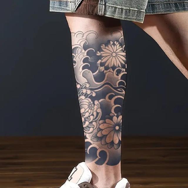 爆ヤス価格390円★女性と男性のためのブラック・トライバルウェーブ・トーテム・アームバンド 偽タトゥーステッカー - 腕、大腿部 < 男性ファッション  爆ヤス価格390円★女性と男性のためのブラック・トライバルウェーブ・トーテム・アームバンド 偽タトゥーステッカー - 腕、大腿部 < 男性ファッションの