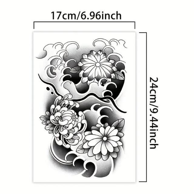 爆ヤス価格390円★女性と男性のためのブラック・トライバルウェーブ・トーテム・アームバンド 偽タトゥーステッカー - 腕、大腿部 < 男性ファッション  爆ヤス価格390円★女性と男性のためのブラック・トライバルウェーブ・トーテム・アームバンド 偽タトゥーステッカー - 腕、大腿部 < 男性ファッションの