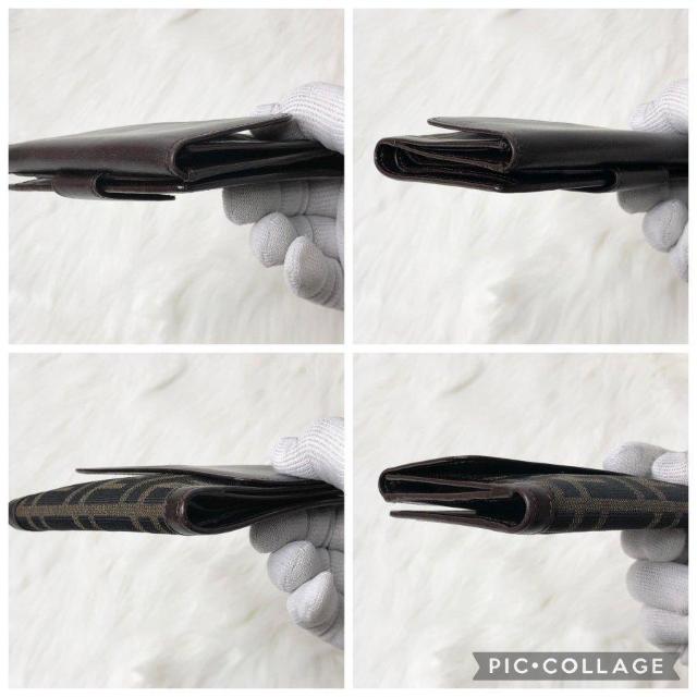 【美品】FENDI フェンディ 二つ折り財布 折り財布 ズッカ柄 キャンバス レザー ブラウン < ブランド 【美品】FENDI フェンディ 二つ折り財布 折り財布 ズッカ柄 キャンバス レザー ブラウン < ブランドの