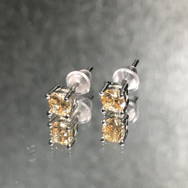 《No.p004》宝石質 天然石シトリン ピアス S925 < 女性アクセサリー/時計  《No.p004》宝石質 天然石シトリン ピアス S925  < 女性アクセサリー/時計の