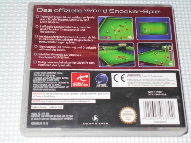 DS★WORLD SNOOKER CHAMPIONSHIP Season 2007-08 < ゲーム本体/ソフト  DS★WORLD SNOOKER CHAMPIONSHIP Season 2007-08 < ゲーム本体/ソフトの