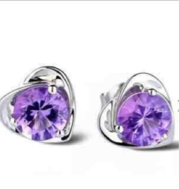 シルバー925/ブリリアントオープンハート アメジスト ピアス < 女性アクセサリー/時計 シルバー925/ブリリアントオープンハート アメジスト ピアス < 女性アクセサリー/時計の