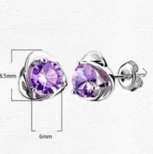 シルバー925/ブリリアントオープンハート アメジスト ピアス < 女性アクセサリー/時計 シルバー925/ブリリアントオープンハート アメジスト ピアス < 女性アクセサリー/時計の
