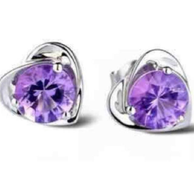 シルバー925/ブリリアントオープンハート アメジスト ピアス < 女性アクセサリー/時計 シルバー925/ブリリアントオープンハート アメジスト ピアス < 女性アクセサリー/時計の