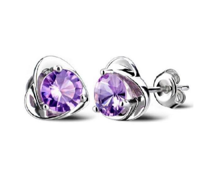 シルバー925/ブリリアントオープンハート アメジスト ピアス < 女性アクセサリー/時計 シルバー925/ブリリアントオープンハート アメジスト ピアス < 女性アクセサリー/時計の