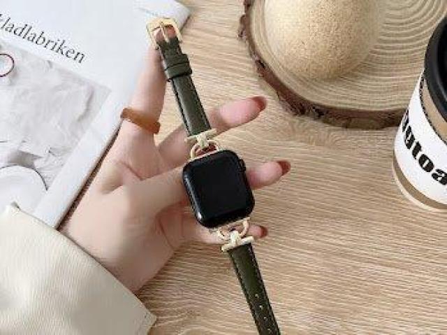 Apple Watch バンド 合皮 38/40/41mm オリーブグリーン+ゴールド < 女性アクセサリー/時計 Apple Watch バンド 合皮 38/40/41mm オリーブグリーン+ゴールド < 女性アクセサリー/時計の