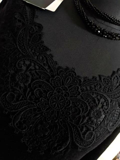 Wacoal/ワコール/Trefle/トレフル/コード刺繍レース付き長袖シャツ/超稀少/肌着/トレフル/ニット/M/ブラック/黒 < 女性ファッション Wacoal/ワコール/Trefle/トレフル/コード刺繍レース付き長袖シャツ/超稀少/肌着/トレフル/ニット/M/ブラック/黒 < 女性ファッションの