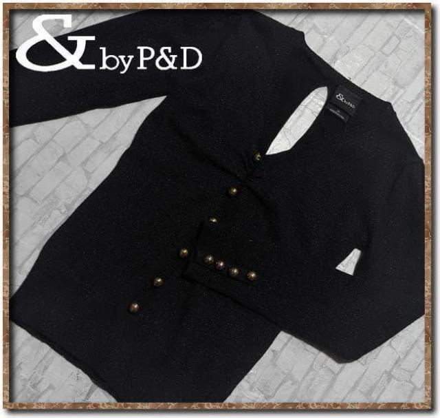 & by P&D ラメ入りニットカットソー 黒☆難あり < ブランド & by P&D ラメ入りニットカットソー 黒☆難あり < ブランドの