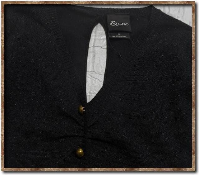 & by P&D ラメ入りニットカットソー 黒☆難あり < ブランド & by P&D ラメ入りニットカットソー 黒☆難あり < ブランドの