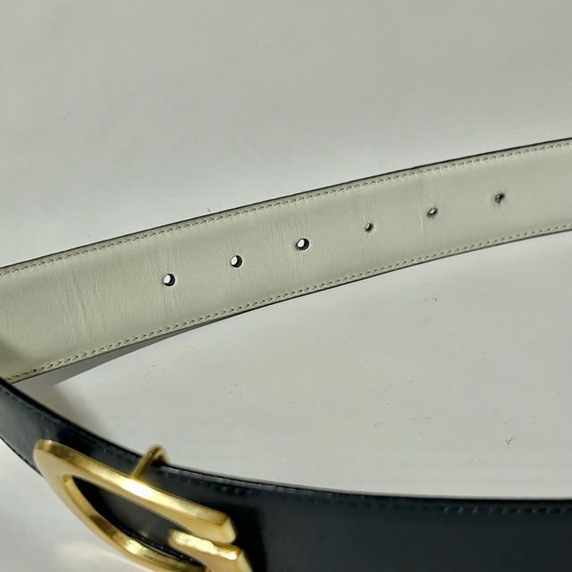 GUCCI �O�b�` G�o�b�N�� 035�E194�E0955 ���U�[ �x���g �\�L�T�C�Y75/30 �l�C�r�[ �� �u�����h�� 