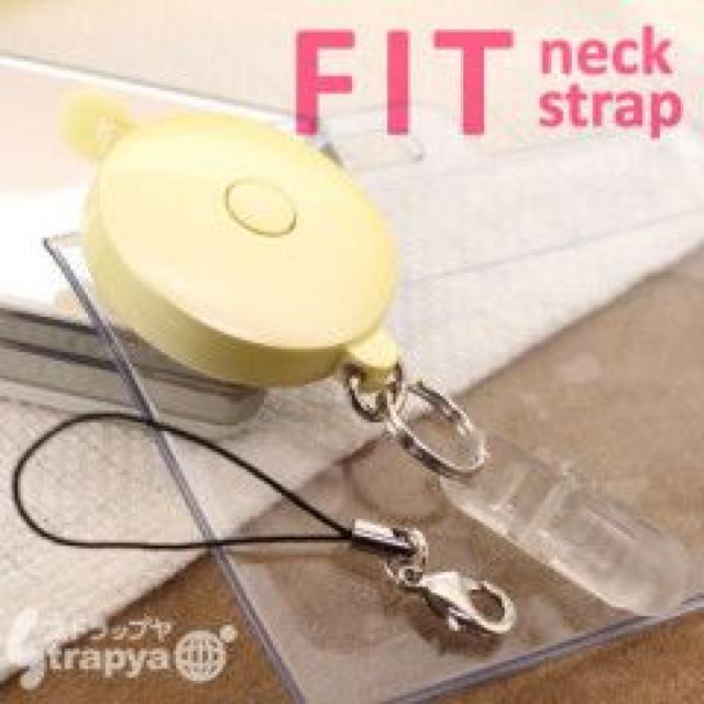 《New》長さ調整が自由自在★リール式*ネックストラップ<レモンイエロー> < 家電/AV  《New》長さ調整が自由自在★リール式*ネックストラップ<レモンイエロー>  < 家電/AVの