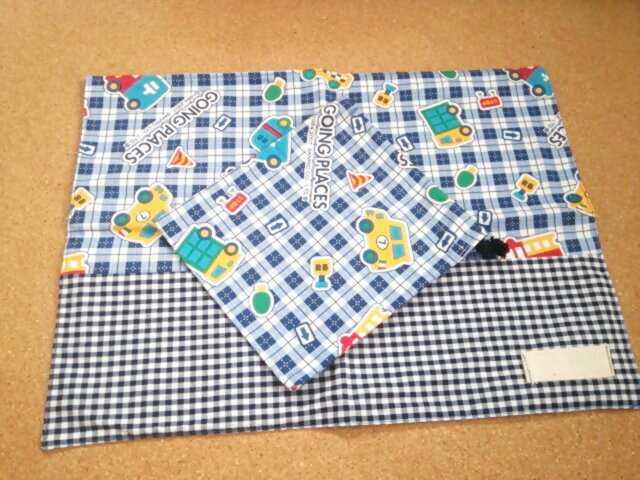 ハンドメイドランチマット(長方形 くるま) < キッズ/ベビー  ハンドメイドランチマット(長方形 くるま)  < キッズ/ベビーの