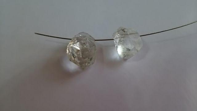 ☆ハーキマーダイヤモンド☆クレオ穴☆2個set☆ < ペット/手芸/園芸  ☆ハーキマーダイヤモンド☆クレオ穴☆2個set☆ < ペット/手芸/園芸の