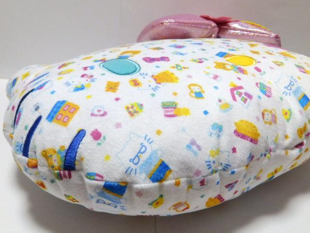 《New》キティちゃん(リボン*キラキラ)★カラフルプリント*フェイス型クッション<ホワイト> < インテリア/ライフ 《New》キティちゃん(リボン*キラキラ)★カラフルプリント*フェイス型クッション<ホワイト> < インテリア/ライフの