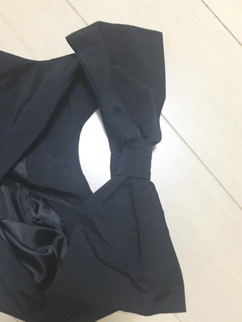 ANAP黒肩リボンペプラムドレスワンピース普段着からオケージョン < ブランド ANAP黒肩リボンペプラムドレスワンピース普段着からオケージョン < ブランドの