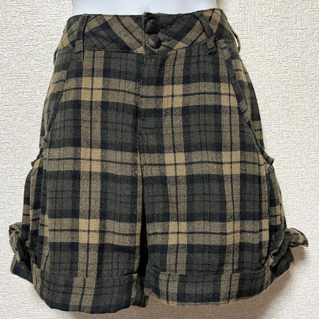 秋冬仕様☆サイドリボン付チェック柄ショートパンツ < 女性ファッション  秋冬仕様☆サイドリボン付チェック柄ショートパンツ < 女性ファッションの