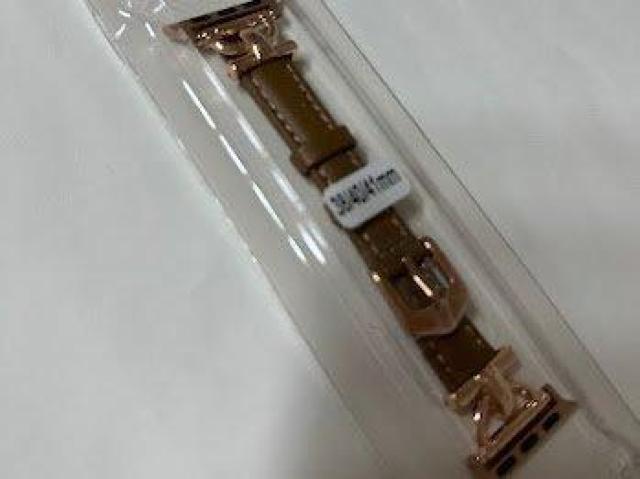 Apple Watch バンド 合皮 38/40/41mm ライトブラウン+ゴールド < 女性アクセサリー/時計 Apple Watch バンド 合皮 38/40/41mm ライトブラウン+ゴールド < 女性アクセサリー/時計の