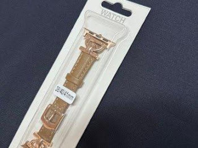 Apple Watch バンド 合皮 38/40/41mm ライトブラウン+ゴールド < 女性アクセサリー/時計 Apple Watch バンド 合皮 38/40/41mm ライトブラウン+ゴールド < 女性アクセサリー/時計の