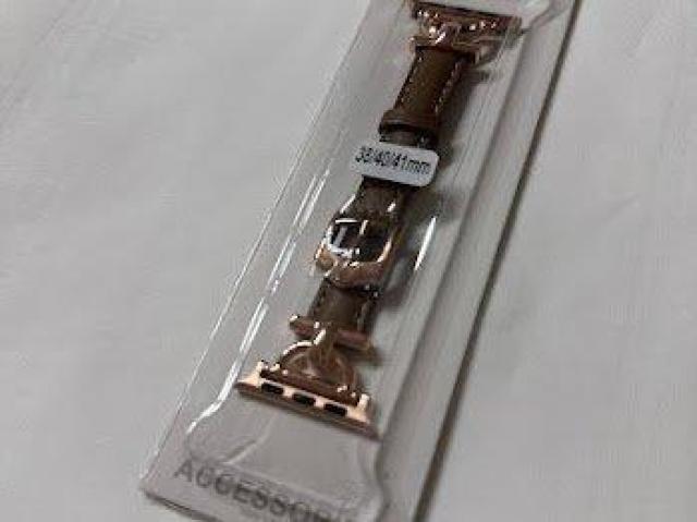 Apple Watch バンド 合皮 38/40/41mm ライトブラウン+ゴールド < 女性アクセサリー/時計 Apple Watch バンド 合皮 38/40/41mm ライトブラウン+ゴールド < 女性アクセサリー/時計の