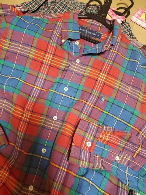 試着のみ!海外購入。RALPH LAUREN チェック柄 長袖シャツ L ◆半額以下◆買い得! < ブランド 試着のみ!海外購入。RALPH LAUREN チェック柄 長袖シャツ L ◆半額以下◆買い得! < ブランドの
