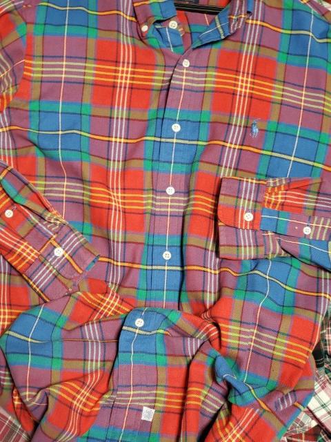 試着のみ!海外購入。RALPH LAUREN チェック柄 長袖シャツ L ◆半額以下◆買い得! < ブランド 試着のみ!海外購入。RALPH LAUREN チェック柄 長袖シャツ L ◆半額以下◆買い得! < ブランドの