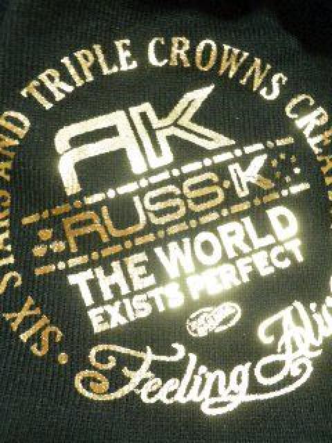 【Russ.k/ラスケー】《New》*NEWS*ロゴ箔プリ・ニット帽<ブラックxゴールド> < ブランド 【Russ.k/ラスケー】《New》*NEWS*ロゴ箔プリ・ニット帽<ブラックxゴールド> < ブランドの