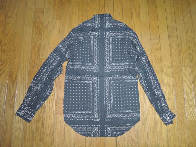 HYSTERIC GLAMOUR ヒステリックグラマー バンダナ柄 ウエスタンシャツ M 黒 ペイズリー 薄手 長袖 < ブランド  HYSTERIC GLAMOUR ヒステリックグラマー バンダナ柄 ウエスタンシャツ M 黒 ペイズリー 薄手 長袖 < ブランドの