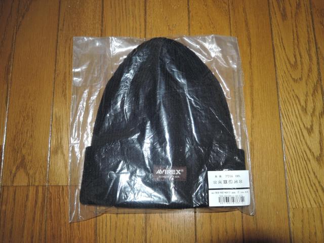 新品 AVIREX アビレックス ニットキャップ 黒 アクリル ビーニー < ブランド  新品 AVIREX アビレックス ニットキャップ 黒 アクリル ビーニー  < ブランドの
