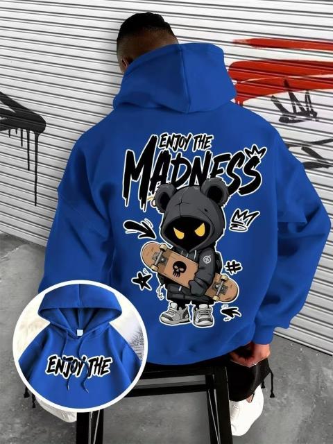 残1点★爆ヤス価格1990円★フード付きスウェットシャツ フロント/バックロゴプリント USAサイズM(日本サイズXL)黒 < 男性ファッション 残1点★爆ヤス価格1990円★フード付きスウェットシャツ フロント/バックロゴプリント USAサイズM(日本サイズXL)黒 < 男性ファッションの