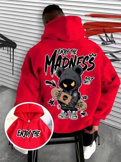 残1点★爆ヤス価格1990円★フード付きスウェットシャツ フロント/バックロゴプリント USAサイズM(日本サイズXL)黒 < 男性ファッション 残1点★爆ヤス価格1990円★フード付きスウェットシャツ フロント/バックロゴプリント USAサイズM(日本サイズXL)黒 < 男性ファッションの