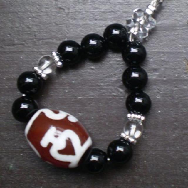 *宝瓶天珠*オニキスx水晶ストラップ < 家電/AV *宝瓶天珠*オニキスx水晶ストラップ < 家電/AVの