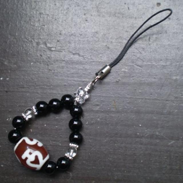 *宝瓶天珠*オニキスx水晶ストラップ < 家電/AV *宝瓶天珠*オニキスx水晶ストラップ < 家電/AVの