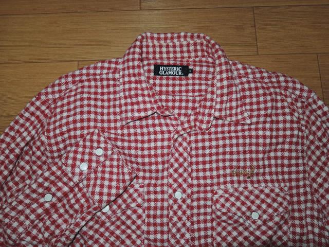 ヒステリックグラマーHYSTERIC GLAMOURチェックネルシャツL赤系 < ブランド  ヒステリックグラマーHYSTERIC GLAMOURチェックネルシャツL赤系 < ブランドの